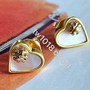Tory Burch Kira Heart Stud Earring